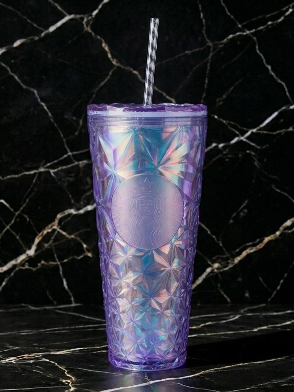 Starbucks 2024 Holiday Iridescent Prism Venti Tumbler - Blue Purple Gradation